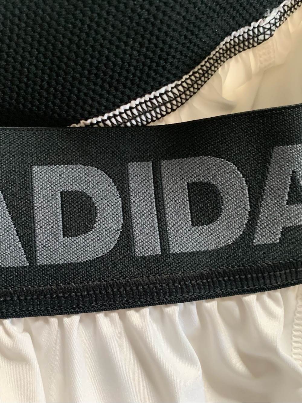#36 adidas White leggings with Black Elastic Logo Waistband